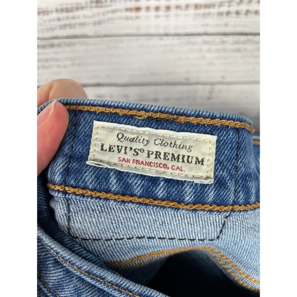 Levi’s Premium Wedgie Straight Jeans size 29 29x28 Stretch High Rise Button Fly - Picture 8 of 11